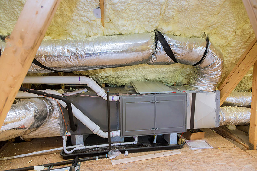 HVAC-System-in-Philly-Attic HVAC system in Attic