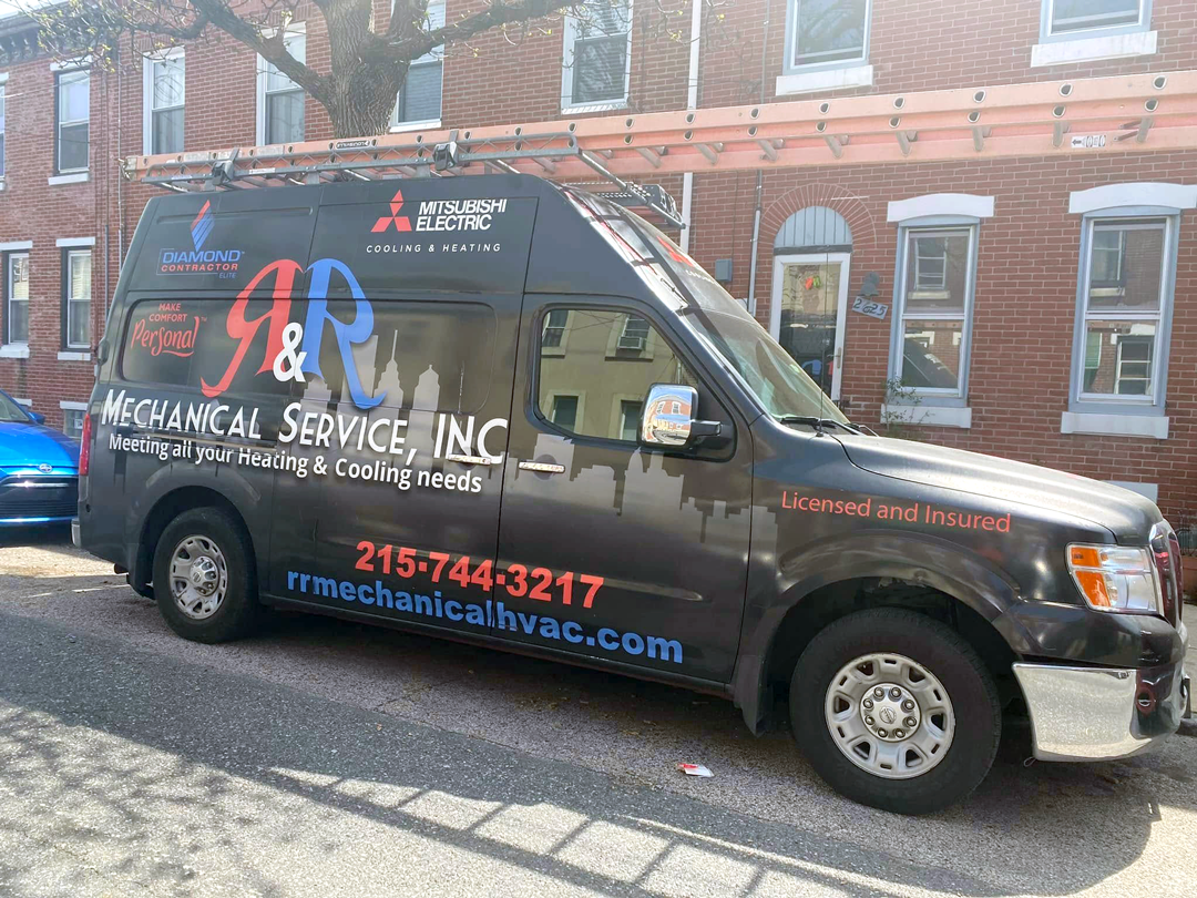 HVAC truck on Philly street